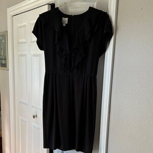 Suzi Chin for Maggy Boutique Chic Black Ruffle Mini Dress